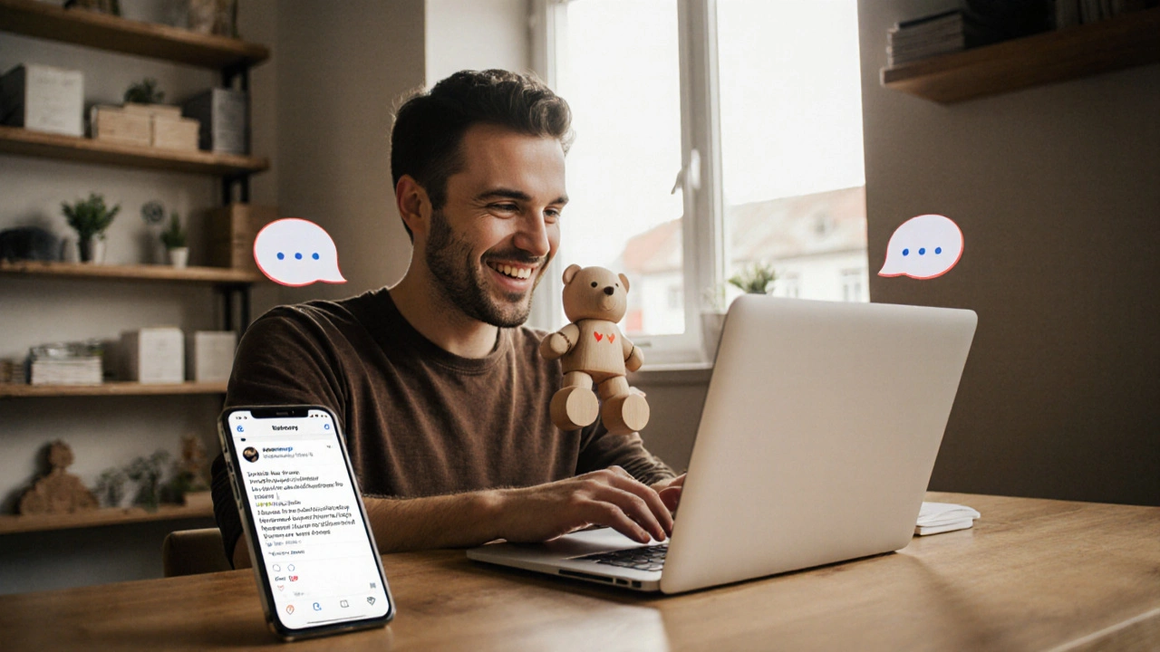 Vlastník podniku děkuje zákazníkovi za recenzi přes e-mail a Instagram.