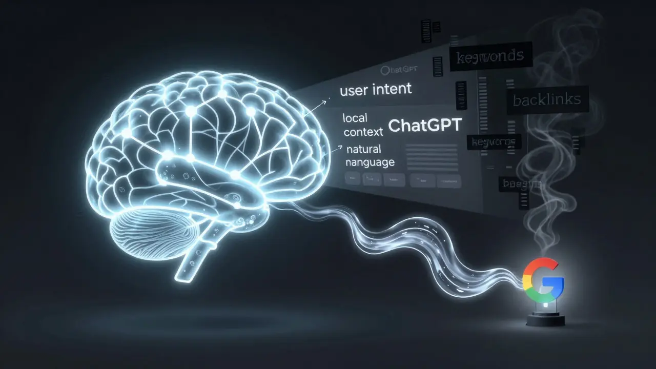 Světlo ChatGPT osvětluje lidské potřeby, zatímco staré SEO pojmy mizí jako kouř.