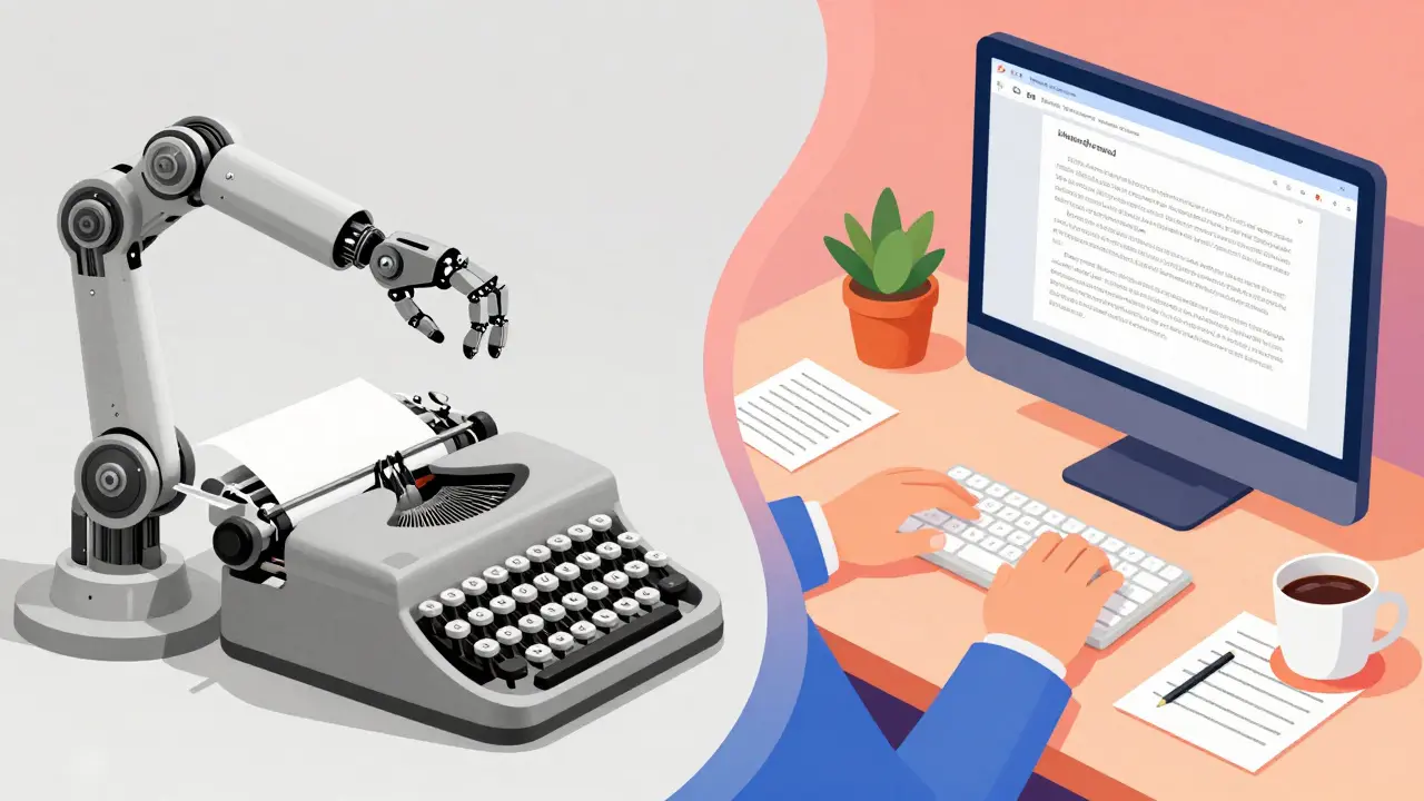 Srovnání sterilního AI textu a lidské editace obsahu