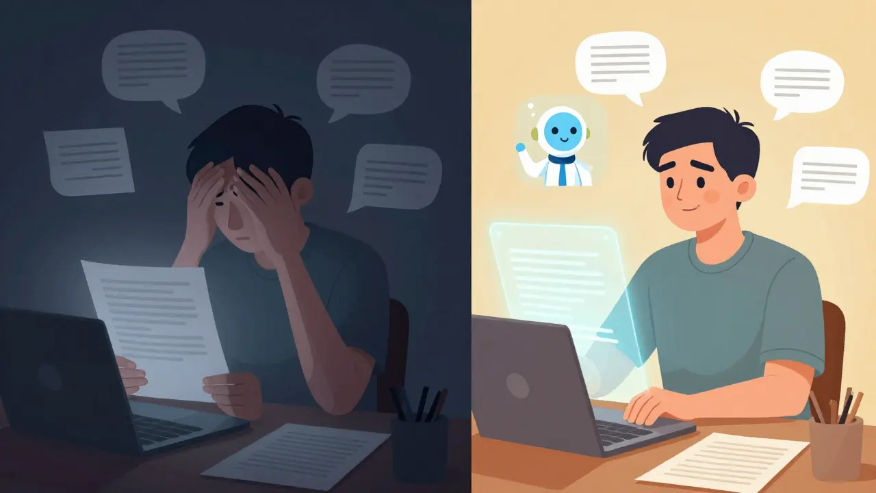 Srovnání psaní obsahu: frustrace versus pomoc umělé inteligence