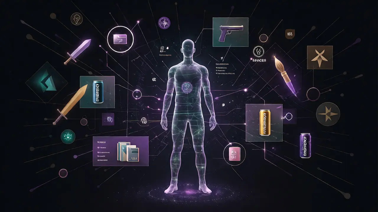 Holographic AI analysis of gamer profiles connecting to personalized products